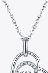 Moissanite Heart Pendant Necklace - Trendsi - Flyclothing LLC