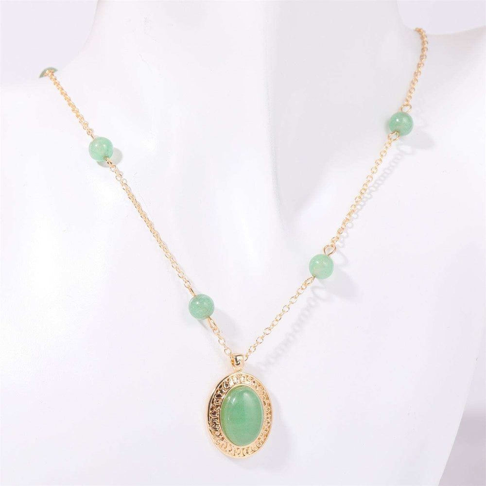 Copper Natural Crystal Pendant Necklace - Trendsi - Flyclothing LLC