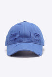 Distressed Adjustable Baseball Cap - Trendsi - Flyclothing LLC