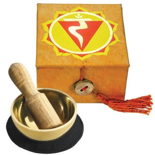 Mini Meditation Bowl Box: 2" Solar Plexus Chakra - DZI (Meditation) - Flyclothing LLC