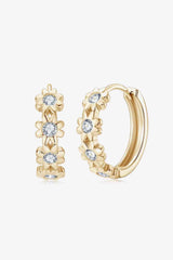 Moissanite 925 Sterling Silver Huggie Earrings - Flyclothing LLC