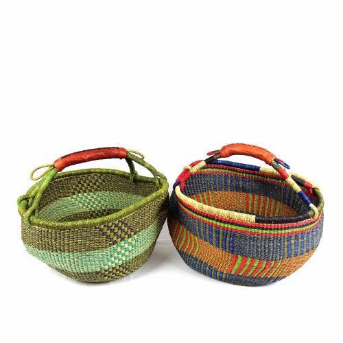 Bolga Market Basket, Large - Mixed Colors - Gitzell