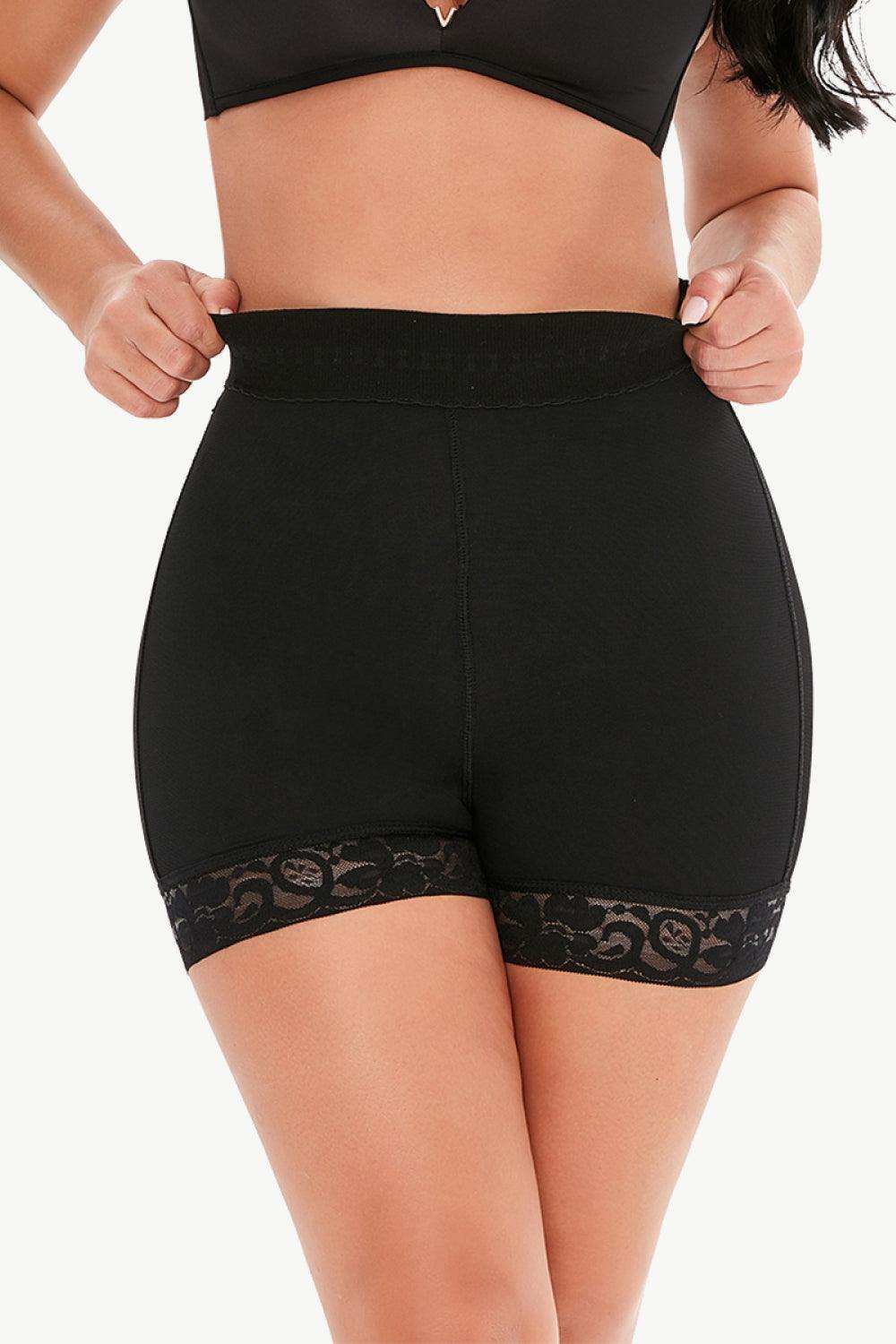 Full Size Pull-On Lace Trim Shaping Shorts - Trendsi - Flyclothing LLC