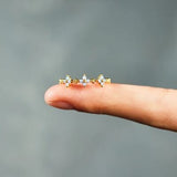 925 Sterling Silver Inlaid Zircon Flower Ring - Trendsi