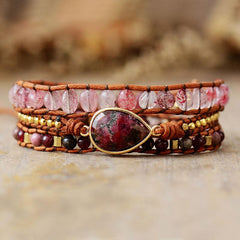 Natural Stone Layered Bracelet - Trendsi
