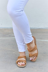 Qupid Summertime Fine Double Strap Twist Sandals - Trendsi