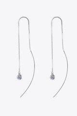 Moissanite 925 Sterling Silver Threader Earrings - Trendsi - Flyclothing LLC