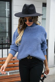 Turtle Neck Long Sleeve Pullover Sweater - Flyclothing LLC