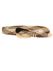 Irregular Buckle Braid Belt - Trendsi