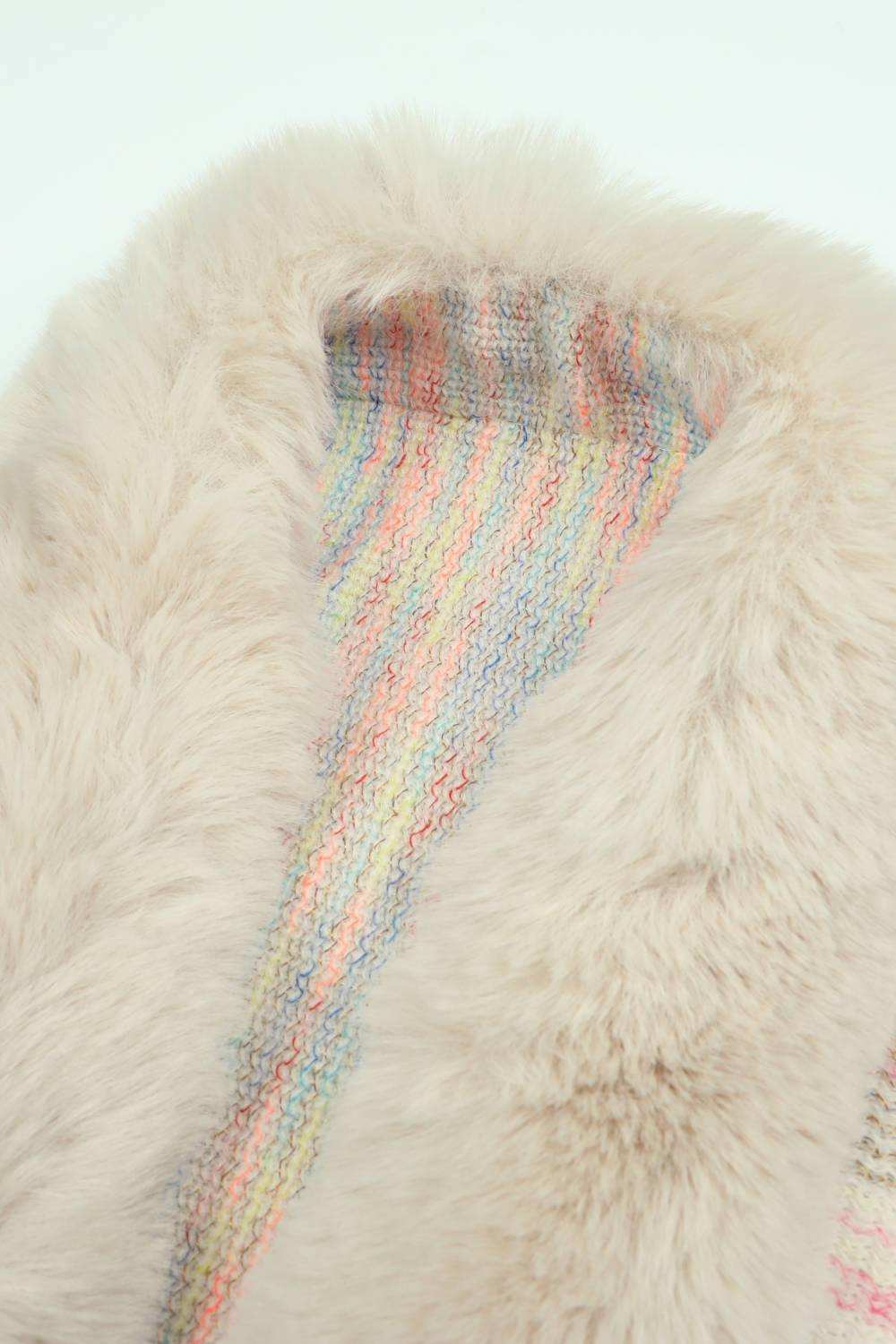 Open Front Fringe Hem Poncho - Trendsi - Flyclothing LLC