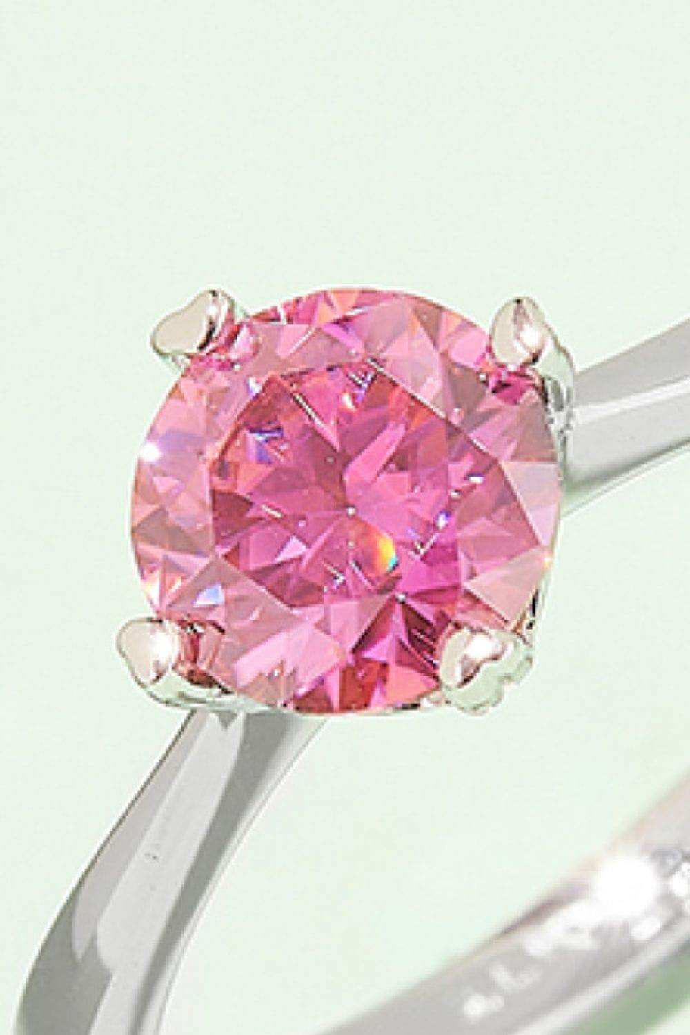 1 Carat Moissanite 925 Sterling Silver Solitaire Ring - Trendsi - Flyclothing LLC