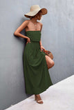 Strapless Split Maxi Dress - Trendsi - Flyclothing LLC