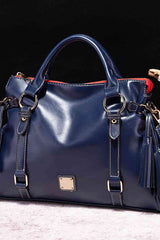 PU Leather Handbag with Tassels - Trendsi - Flyclothing LLC