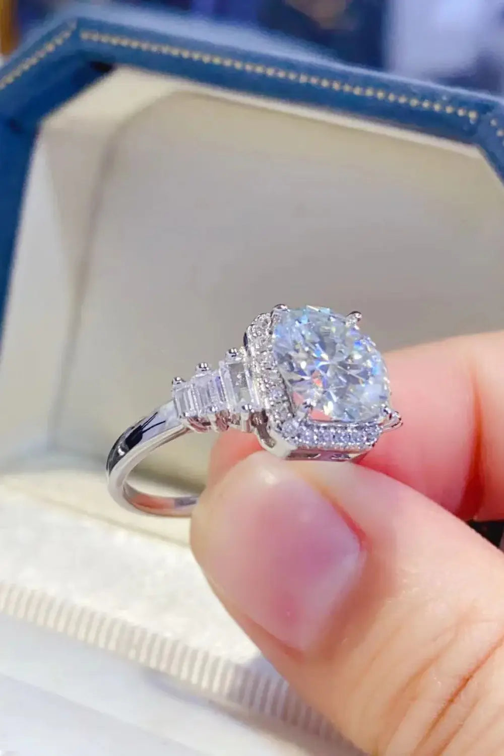 3 Carat Moissanite 925 Sterling Silver Ring - Trendsi - Flyclothing LLC