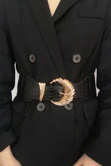Shell Alloy Buckle Elastic Belt - Trendsi - Flyclothing LLC