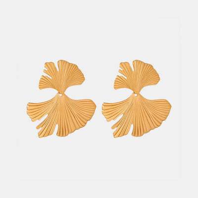 Ginkgo Biloba Design Stud Earrings - Trendsi - Flyclothing LLC