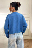 Button Up Long Sleeve Cropped Cardigan - Trendsi - Flyclothing LLC