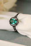 925 Sterling Silver Paraiba Tourmaline 4-Prong Ring - Trendsi - Flyclothing LLC