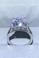 5 Carat Moissanite Platinum-Plated Ring - Trendsi - Flyclothing LLC