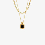Titanium Steel Gold-Plated Pendant Necklace - Trendsi - Flyclothing LLC