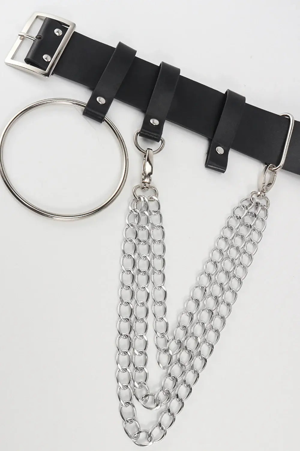PU Belt with Chain - Trendsi - Flyclothing LLC