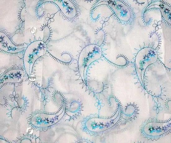 Couture Clothing Aqua Paisley Shirt - Couture Clothing
