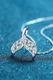 Moissanite Fishtail Pendant 925 Sterling Silver Necklace - Trendsi - Flyclothing LLC