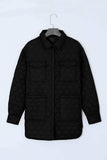 Snap Down Collared Winter Coat - Trendsi - Flyclothing LLC