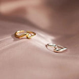 925 Sterling Silver Twisted Open Ring - Trendsi