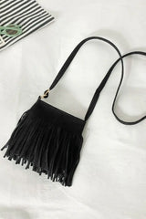 PU Leather Crossbody Bag with Fringe - Trendsi - Flyclothing LLC