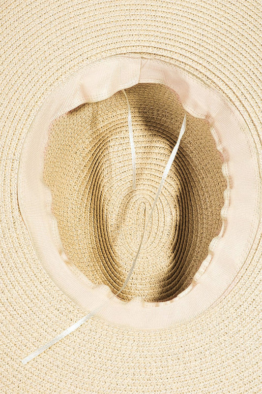 Fame Geometric Raw Hem Hat - Trendsi