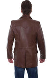 Scully TOBACCO CAIMAN INSET BLAZER - Scully Leather