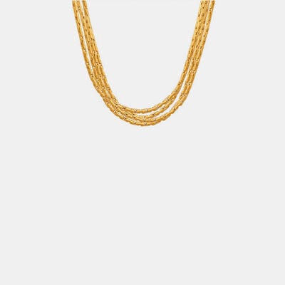 18K Gold-Plated Multi-Layer Clavicle Chain Necklace - Trendsi