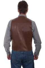 Scully TOBACCO CAIMAN INSET VEST - Scully Leather - Flyclothing LLC