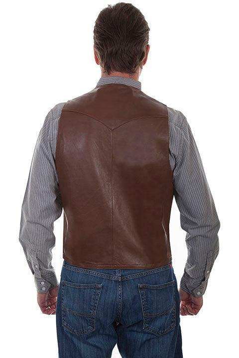Scully TOBACCO CAIMAN INSET VEST - Scully Leather - Flyclothing LLC
