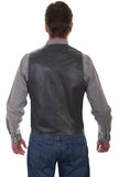 Scully GREY CAIMAN INSET VEST - Scully Leather