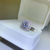 2 Carat Moissanite 925 Sterling Silver Ring - Trendsi