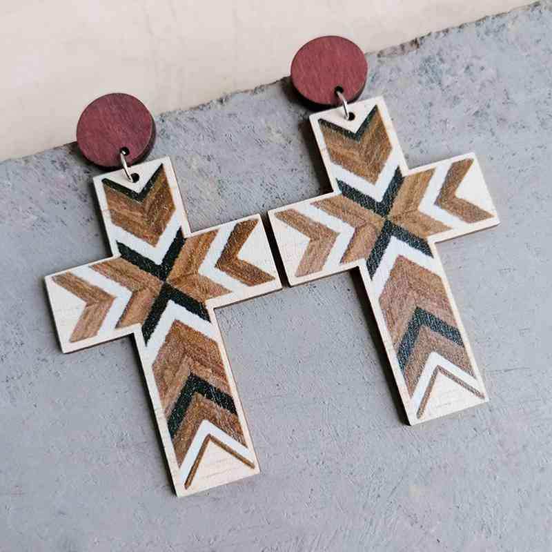 Cross Drop Earrings - Trendsi - Flyclothing LLC