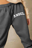 Simply Love Full Size Drawstring Angel Graphic Long Sweatpants - Trendsi
