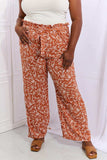 Heimish Right Angle Full Size Geometric Printed Pants in Red Orange - Trendsi - Flyclothing LLC