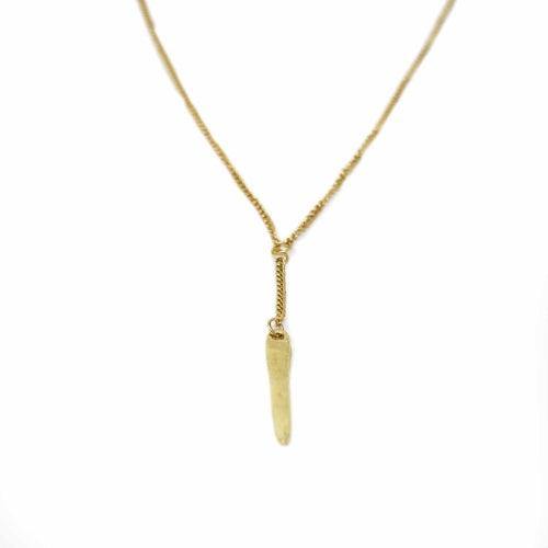 Cone Pendant Goldtone Neckace - Asha Handicrafts