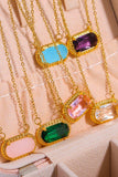 Copper 14K Gold Pleated Pendant Necklace - Trendsi - Flyclothing LLC
