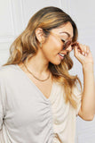 Round Full Rim Polycarbonate Frame Sunglasses - Trendsi - Flyclothing LLC