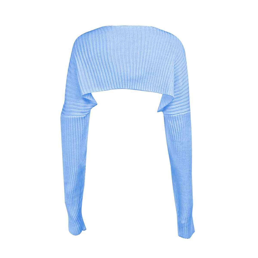 Long Sleeve Knit Bolero - Trendsi - Flyclothing LLC