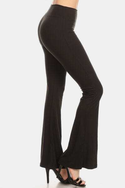 Leggings Depot High Waist Flare Leggings - Trendsi - Flyclothing LLC