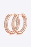 Moissanite 925 Sterling Silver Huggie Earrings - Trendsi - Flyclothing LLC