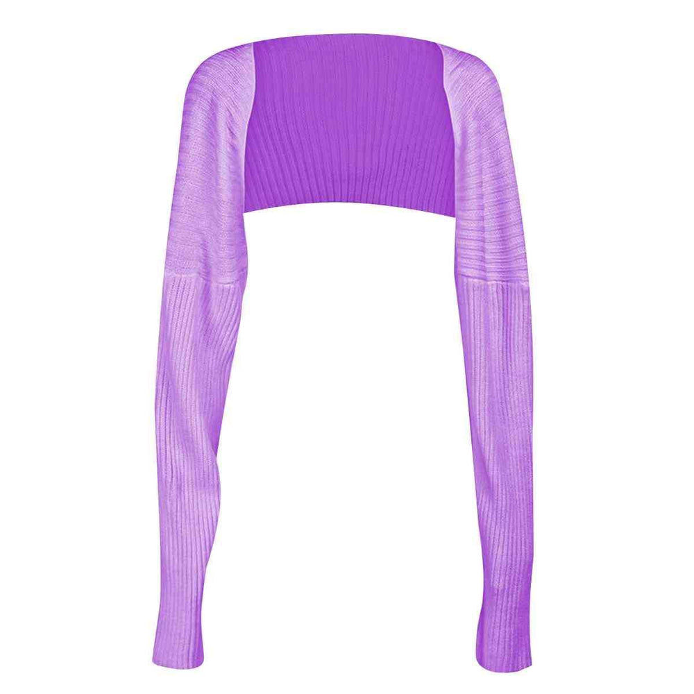 Long Sleeve Knit Bolero - Trendsi - Flyclothing LLC