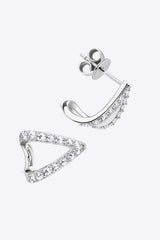 Moissanite Minimalist 925 Sterling Silver Earrings - Trendsi - Flyclothing LLC