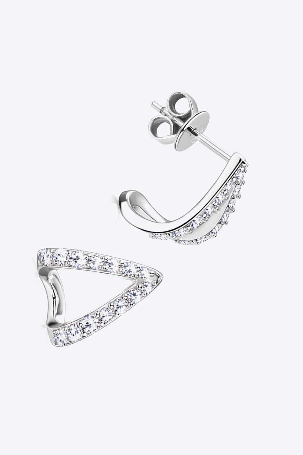 Moissanite Minimalist 925 Sterling Silver Earrings - Trendsi - Flyclothing LLC