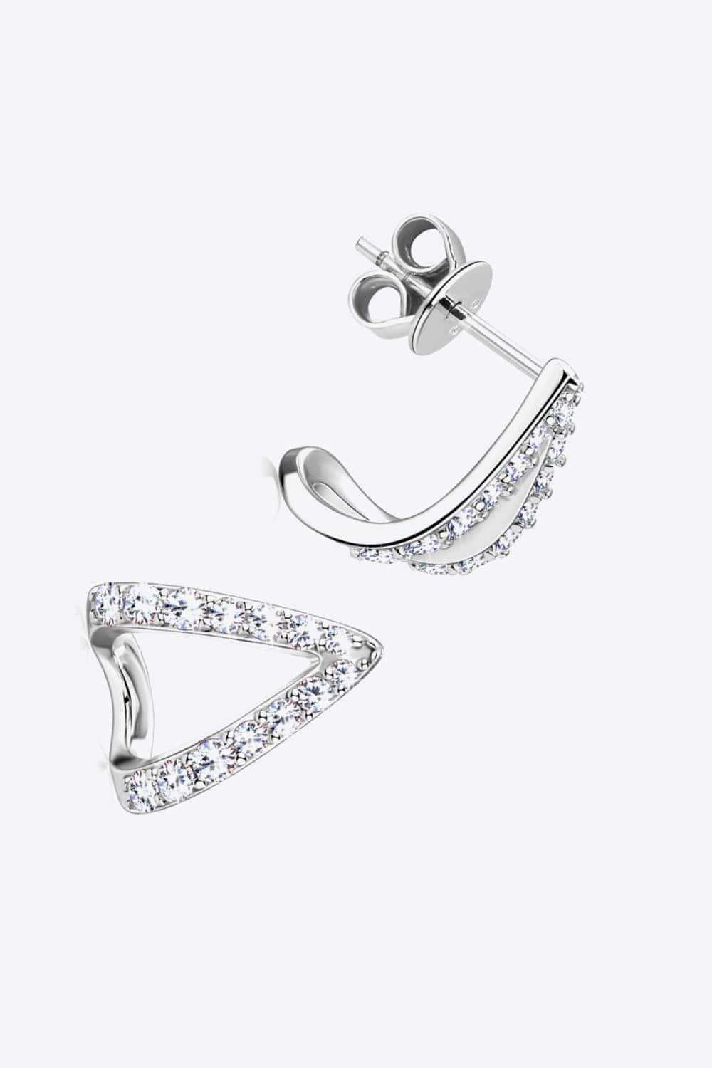 Moissanite Minimalist 925 Sterling Silver Earrings - Trendsi - Flyclothing LLC